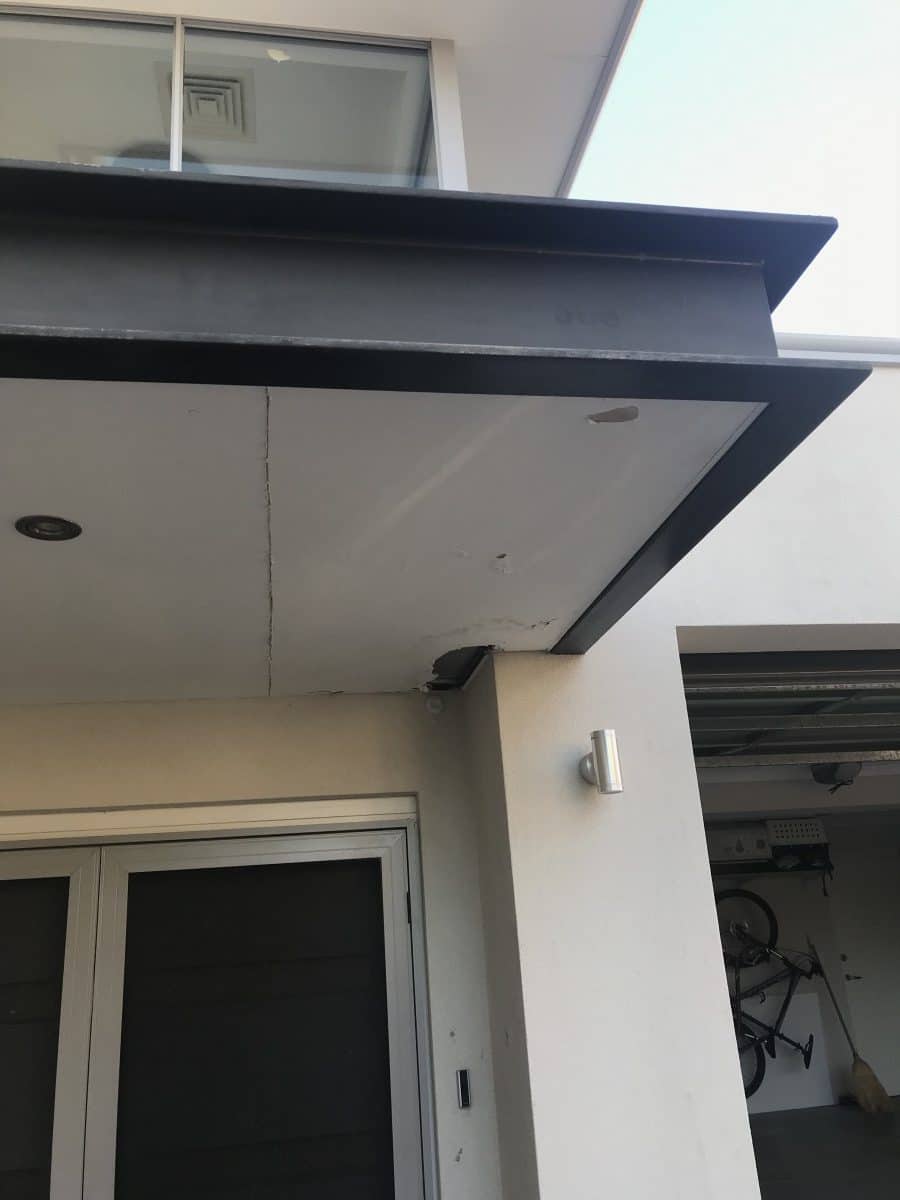 Removal of the damaged ceiling